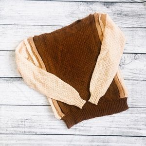 Vintage Knitted Sweater Handmade Fall Fave
